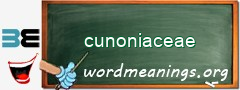 WordMeaning blackboard for cunoniaceae